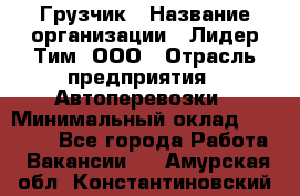 Грузчик › Название организации ­ Лидер Тим, ООО › Отрасль предприятия ­ Автоперевозки › Минимальный оклад ­ 19 000 - Все города Работа » Вакансии   . Амурская обл.,Константиновский р-н